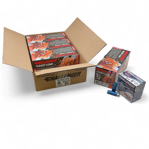 Challenger Target Load 12 Ga 2 3/4" #8 Ammunition, 400 Round Case