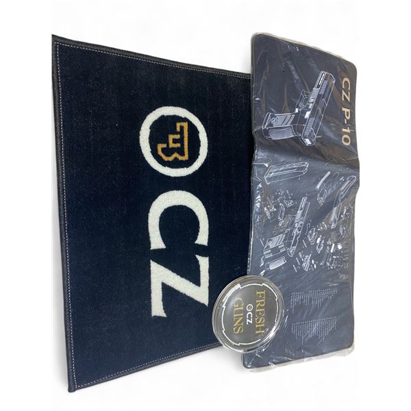 1x Cz Carpet, 1x Change Tray, 1x Large Mouse Pad with Cz P-10 Pistol diagram and info