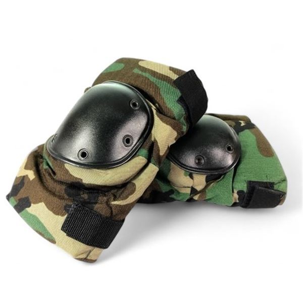 1x Us Issue Knee Pads - Woodland Camo Condition New