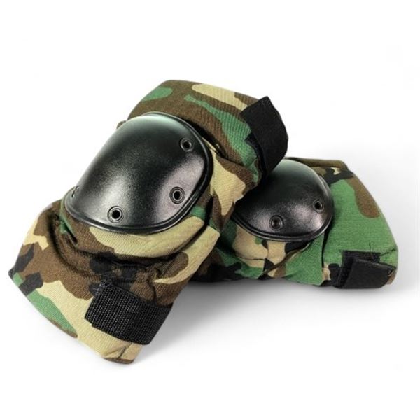 1x Us Issue Knee Pads - Woodland Camo Condition New