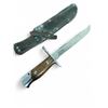 Image 1 : 1x WW2 Finish Bayonet With Original Leather Scabbard