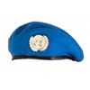Image 1 : 6X Deluxe Canadian Style Beret UN Blue with Removable UN Pin Badge Size 7 5/8