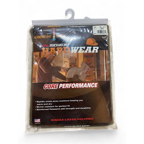 2X Mens Medallist Performance Sigle Layer Poly Pro Long Sleeve Under Layer Size Large Brown