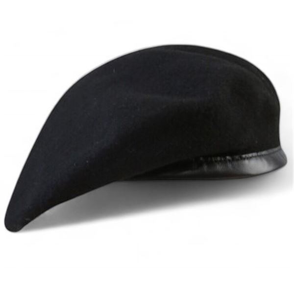 6X Beret Black Size 7 3/8
