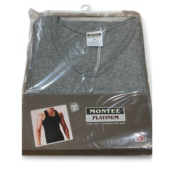 2x  3 Pack of Montee Tank Top Grey Size Medium