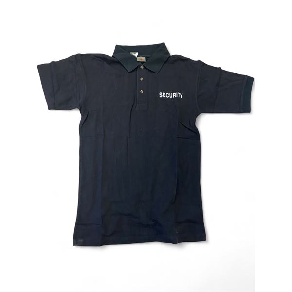 2x Security Print Polo Shirt Black Large
