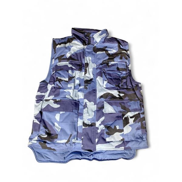 2X 04507 Poly Padded Deluxe Ranger Vest Sky Blue Camo  Size X-Large