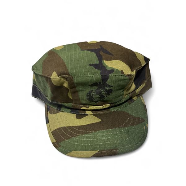 1x Bdu Marine Corps Logo Cadet Cap Woodland Camo Size XLarge