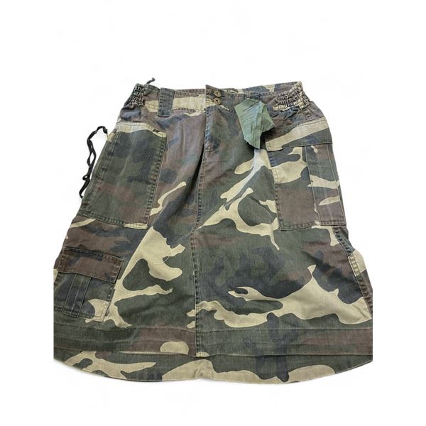 2X Ladies Military Skirt Vintage Woodland Camo Size Large