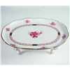 Image 2 : Herend Porcelain Footed Tray, Chinese Bouquet Raspberry