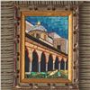 Image 2 : Framed Original Italian Micro Mosaic Plaque, Historic Courtyard