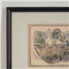 Image 2 : Framed Watercolor Print on Paper, Country Church Landscape
