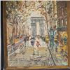 Image 2 : Bayard, Oil on Canvas Painting, Paris Street Scene w/ de Triomphe, Signed