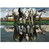 Image 2 : Fran Bull (1938) Silkscreen Horses of The Camargue signed