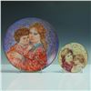 Image 1 : 2pc Edna Hibel Collector Plates â€“ Arabia Finland and Knowles 1985