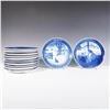 Image 2 : 12pc Royal Copenhagen Blue and White Collectible Plates, 1924-1979