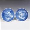 Image 8 : 12pc Royal Copenhagen Blue and White Collectible Plates, 1924-1979