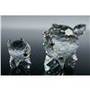 Image 2 : 2pc Swarovski Crystal Figurines, Pig Medium and Mini