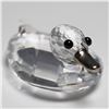 Image 1 : Swarovski Silver Crystal Duck Mini with Metal Beak Figurine