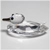 Image 3 : Swarovski Silver Crystal Duck Mini with Metal Beak Figurine