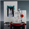 Image 4 : 4pc Swarovski SCS Figurine, Harlequin with Base, Plaque, and Roses