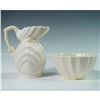Image 1 : 2pc Belleek Shell Creamer and Sugar Bowl Set
