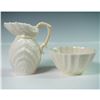 Image 2 : 2pc Belleek Shell Creamer and Sugar Bowl Set