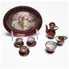 Image 1 : 10pc Viennese Style Enamel Miniature Tea Set with Hand Painted Scenes