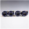 Image 4 : 24pc Arabia of Finland Demitasse Set, Cobalt Blue and Gold