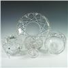 Image 6 : 4pc Cut Crystal Compote, Bowls and Serving Plate