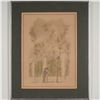 Image 1 : Eduardo Vicente, Color Lithograph on Paper, Couple Near Fence