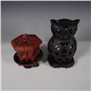 Image 2 : 2pc Cast Iron Owl and Carousel Candle Holders