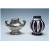 Image 2 : 2pc Occupied Japan Table Lighters, Silverplate and Hand-Painted Porcelain