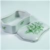 Image 2 : Hollohaza Hungary Porcelain Lidded Box with Green Floral Design