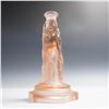Image 2 : 2pc Pink Depression Glass Vanity Set with Draped Lady Holder