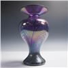 Image 2 : Arte Vargas Iridescent Glass Vase, Pulled Feather Design