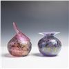 Image 2 : 2pc Arte Vargas Signed Iridescent Art Glass Vases