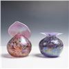 Image 3 : 2pc Arte Vargas Signed Iridescent Art Glass Vases