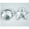 Image 1 : 2pc Swarovski Crystal Figurines, Scallop and Starfish