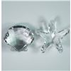 Image 3 : 2pc Swarovski Crystal Figurines, Scallop and Starfish