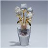Image 1 : Swarovski Crystal Figurine, Gold Rose Flacon with Original Box