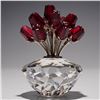 Image 1 : Swarovski Crystal Figurine, Vase of Roses 15th SCS Anniversary, with Box