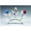 Image 3 : Swarovski Crystal Tulip Trio with Stand