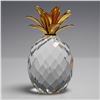 Image 1 : Swarovski Crystal Figurine, Small Gold Pineapple