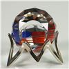Image 1 : 2pc Swarovski Crystal American Flag Paperweight with Stand