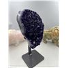 Image 2 : 10 X  4.3 INCH  HIGH GRADE URUGYAN AMETHYST CLUSTER ON METAL STAND