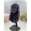 Image 3 : 9 X 4 INCH  HIGH GRADE URUGYAN AMETHYST CLUSTER ON METAL STAND
