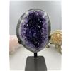 Image 1 : 10 X 4.7 INCH  AMETHYST CRYSTAL ON STAND BEAUTIFUL PIECE DARK COLOURS