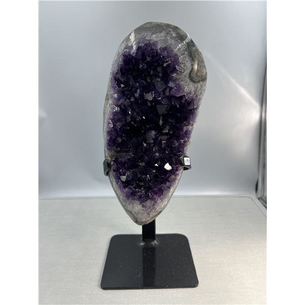 11 X 4.2 INCH  AMETHYST CRYSTAL ON STAND HIGH GRADE BEAUTIFUL PIECE DARK COLOURS