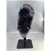 Image 1 : 11 X 4.2 INCH  AMETHYST CRYSTAL ON STAND HIGH GRADE BEAUTIFUL PIECE DARK COLOURS